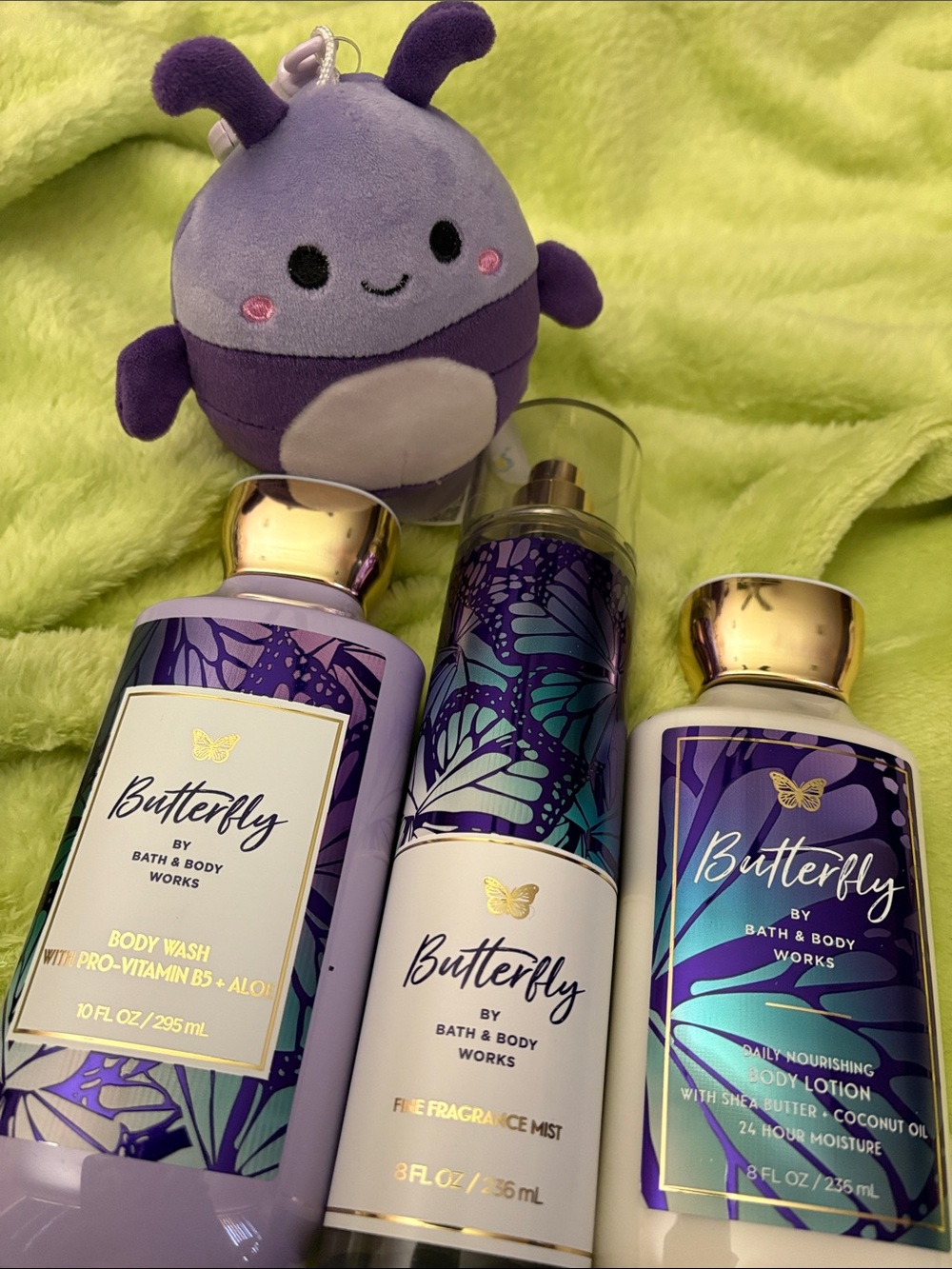 Bath & Body Works Butterfly Body Wash, Mist & Lotion Raspberry Nectar & Vanilla